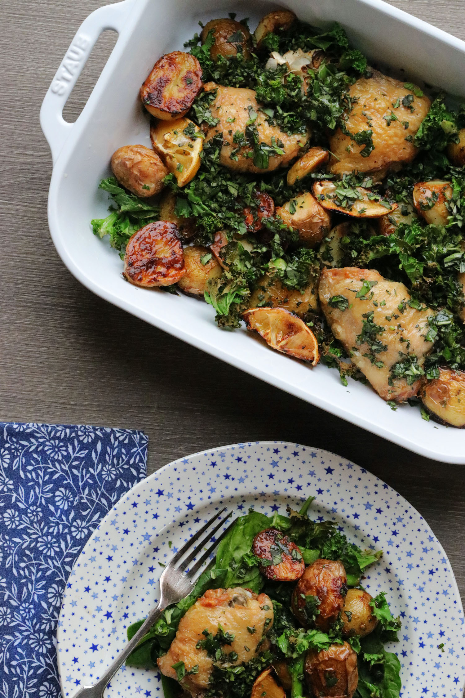 Chicken & Potato Traybake - Staub - Burleigh x Ralph Lauren - Recipe Notes - Humphrey Munson