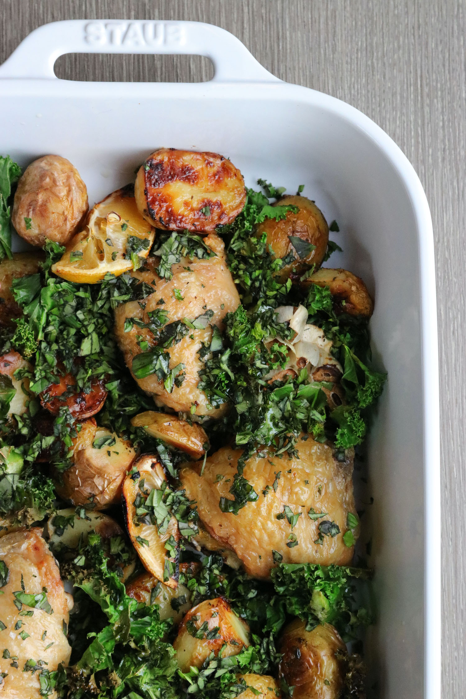 Chicken & Potato Traybake - Staub - Burleigh x Ralph Lauren - Recipe Notes - Humphrey Munson
