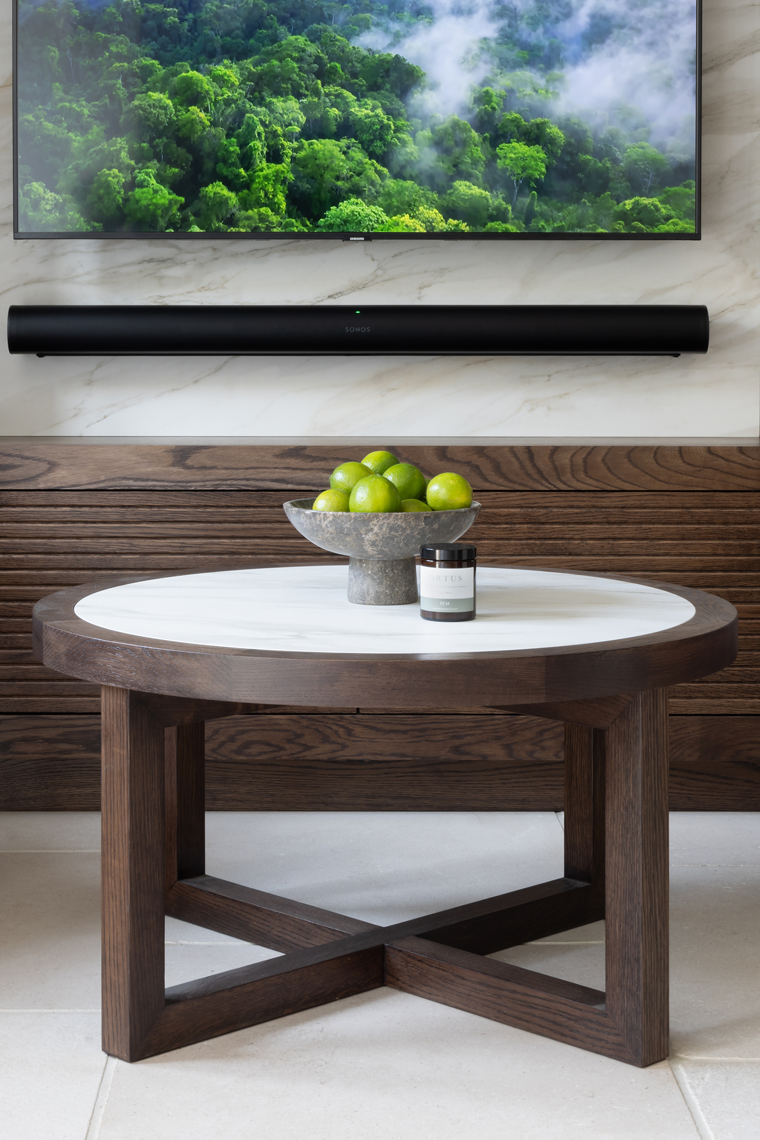 Handford Round Coffee Table With Porcelain Inlay - Image 1