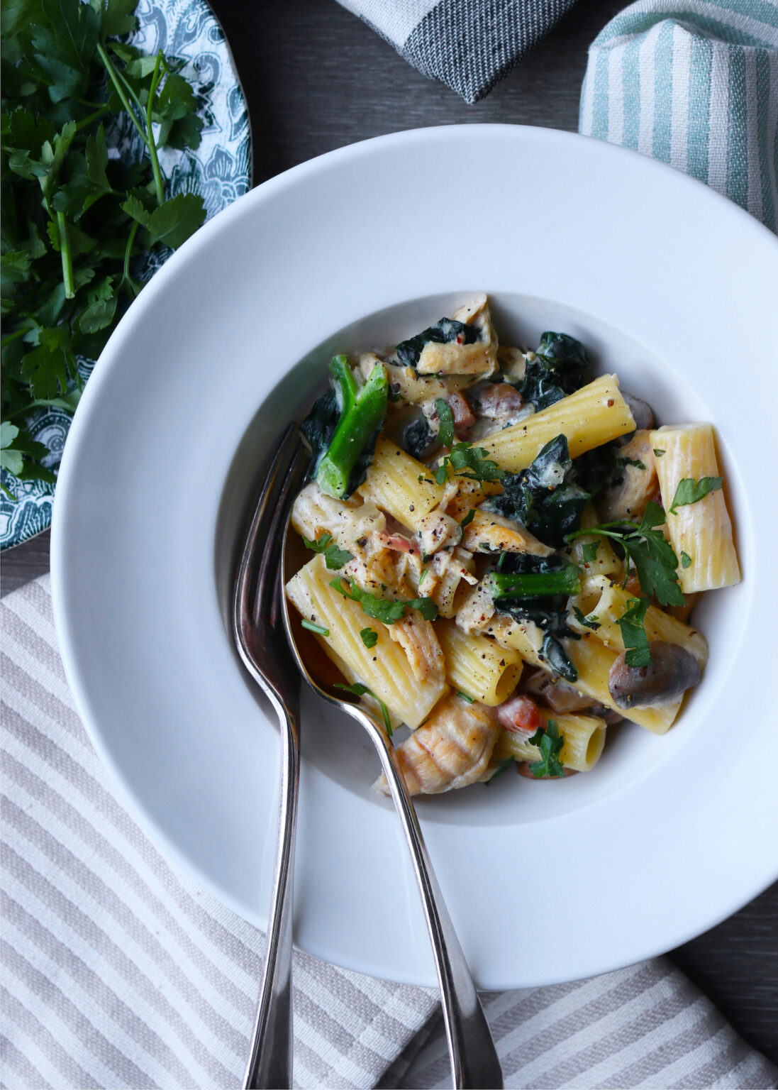 Chicken, Pancetta & Cavolo Nero Rigatoni