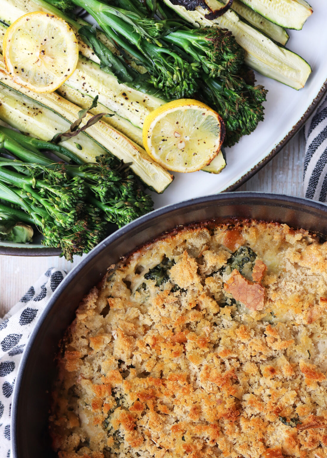 Oven Baked Creamy Basil Chicken Topped With Crispy Breadcrumbs