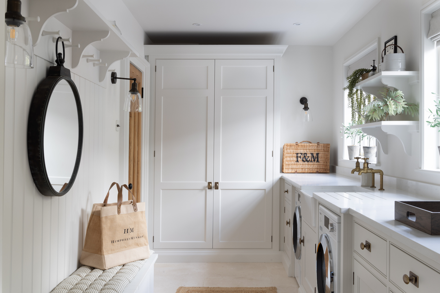 Organised boot utility room design