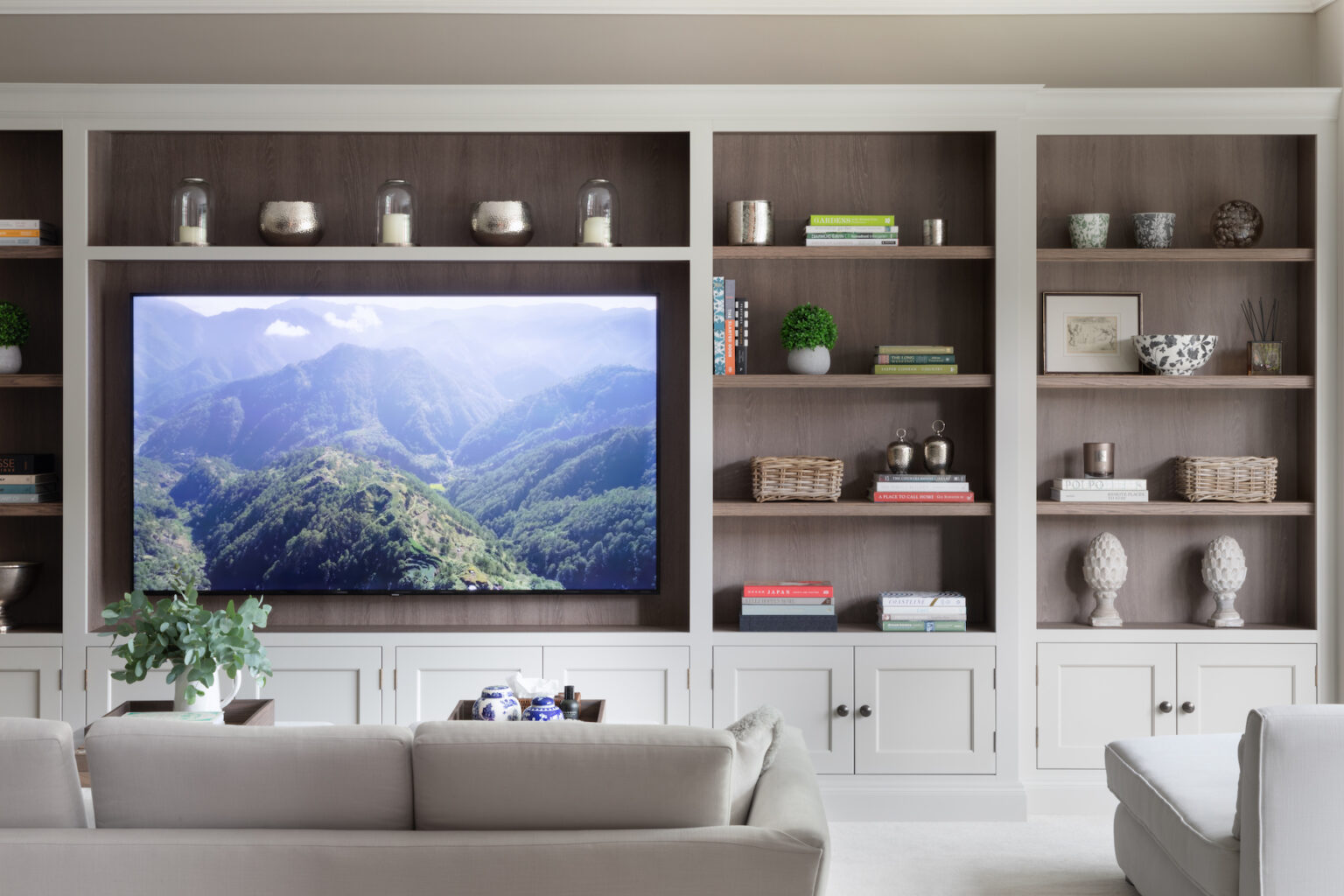 Sitting room media cabinetry