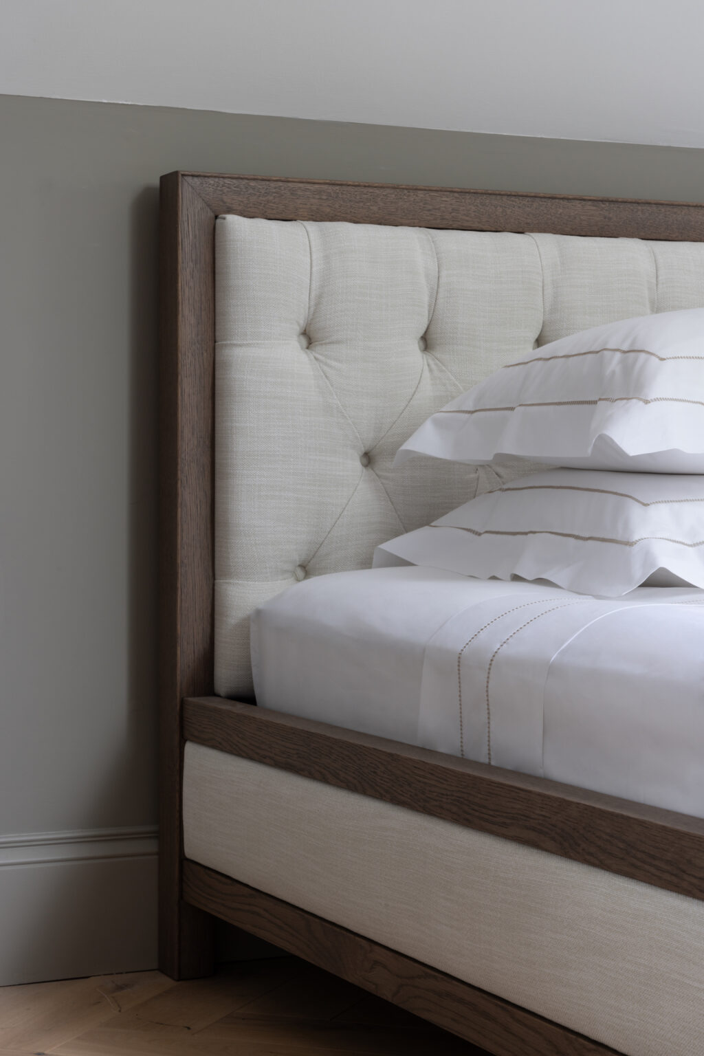 Lancaster bed with upholstered panels - Bedroom Furniture - Humphrey Munson