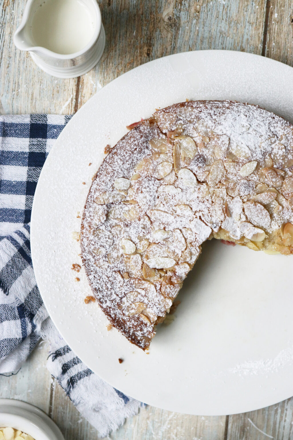 Rhubarb and Almond Cake