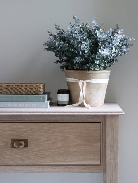 Celeste Rose Eucalyptus Pot