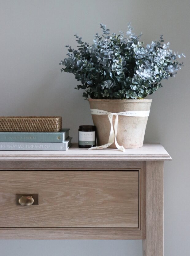 Celeste Rose Eucalyptus Pot